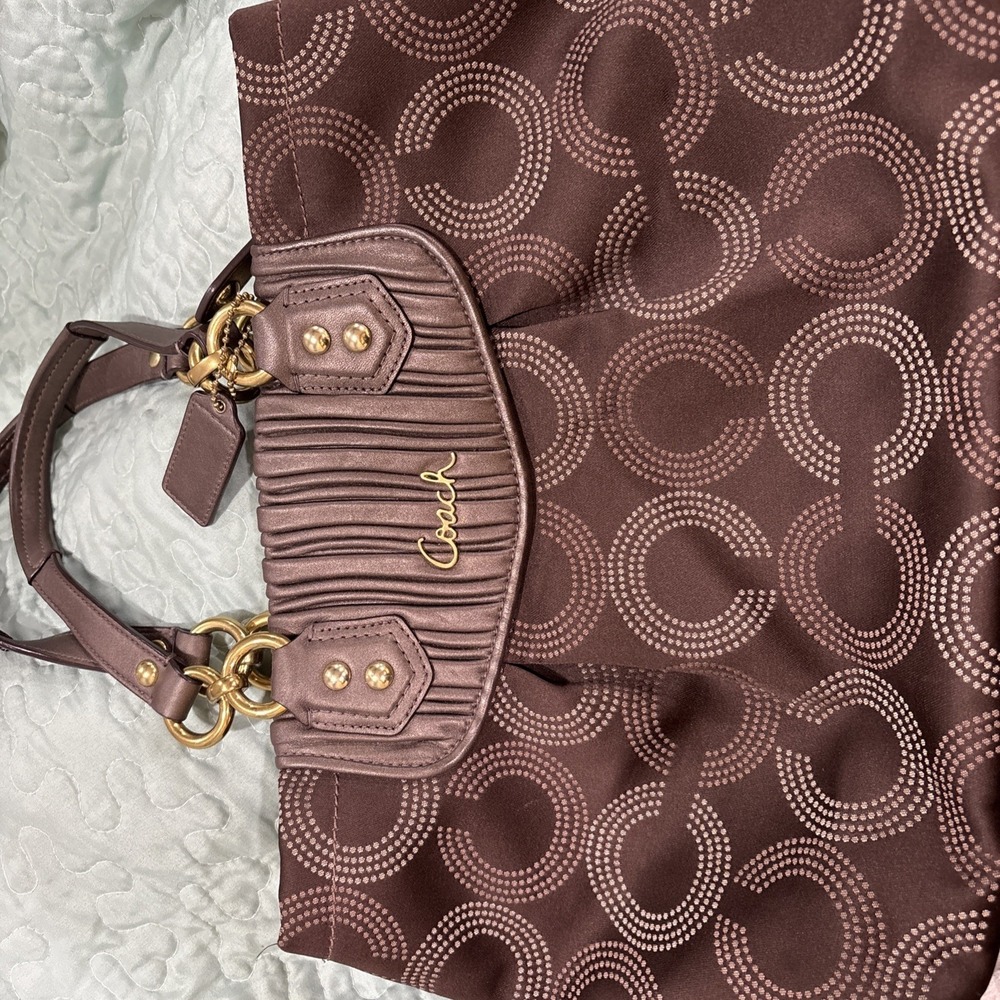 COACH Ashley H1282-F20056 Satchel/Tote Bronze Brown  &  Matching Wallet SEE PICS